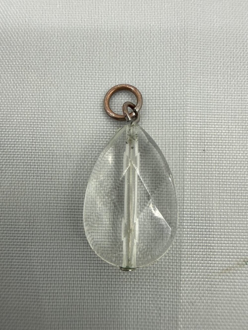 Vintage Clear Acrylic Teardrop Pendant Y2K Whimsigoth Fairycore Crystal Charm